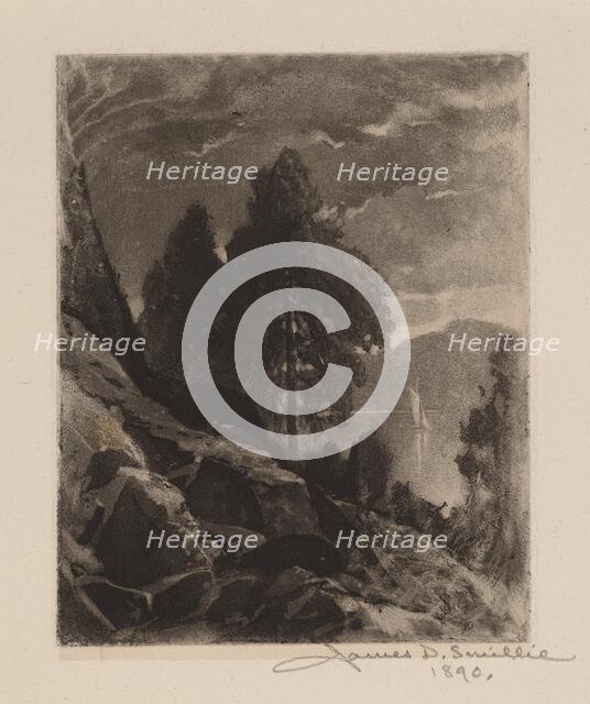 Untitled (Experiment?Wet Aquatint), 1890. Creator: James David Smillie.