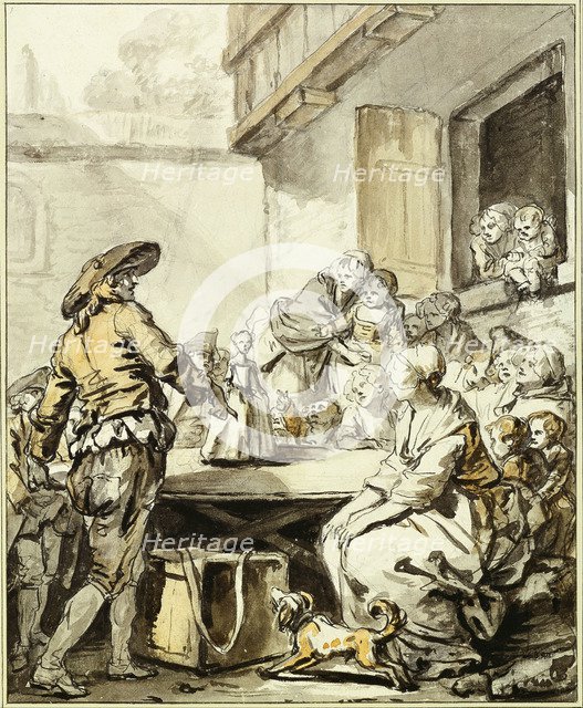 Savoyard with a Dancing Doll. Artist: Greuze, Jean-Baptiste (1725-1805)