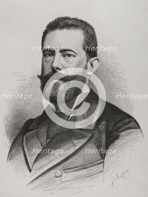 Portrait of Eugenio Sellés Angel (1842-1926), Spanish playwright, 1878. Creator: Arturo Carretero y Sánchez.