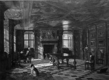 Christian IV's Audience Chamber at Rosenborg Palace, Copenhagen, 1854. Creator: Heinrich Hansen.