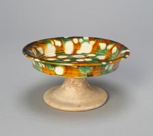 Pedestalled Dish, Tang dynasty (618-906), 8th century. Creator: Unknown.
