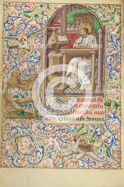 Saint Mark; Hours of Simon de Varie, 1455. Creator: Dunois Master.