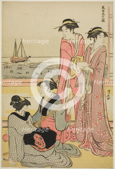 The Fourth Month, from the series "Twelve Months in the South (Minami juni ko)", c. 1784. Creator: Torii Kiyonaga.