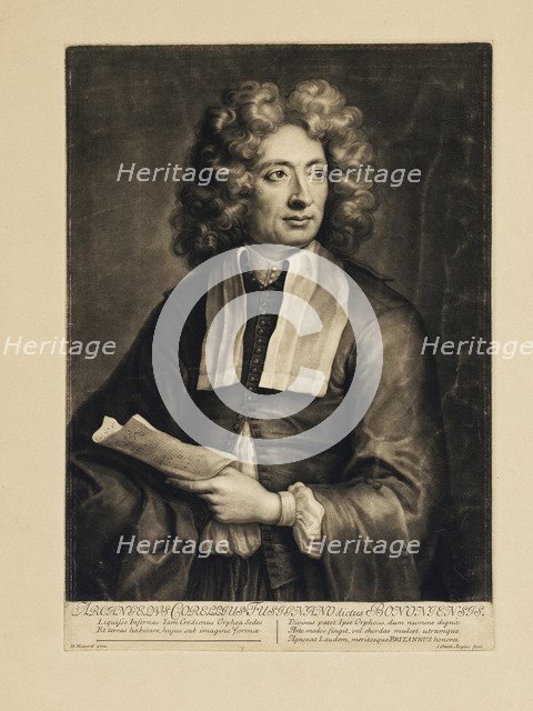 Portrait of the composer Arcangelo Corelli (1653-1713), 1704. Artist: Howard, Hugh (1675-1737)