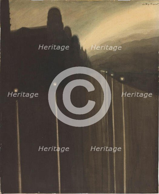 Dyke at Night, 1908. Creator: Spilliaert, Léon (1881-1946).