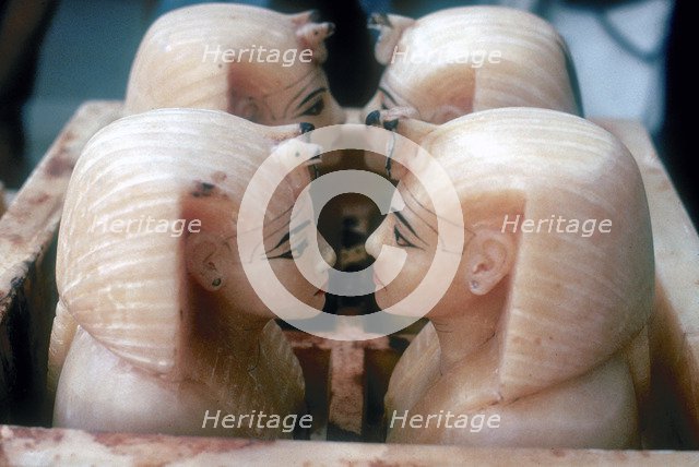 Canopic Jars from the Tomb of Tutankhamun. Artist: Unknown