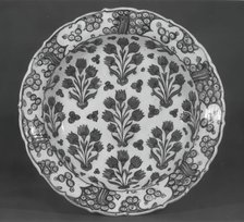 Dish with Pattern of Flowering Plants, Turkey, ca. 1565-70. Creator: Unknown.