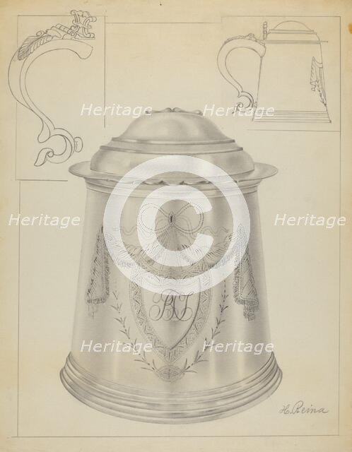 Silver Tankard, c. 1936. Creator: Horace Reina.