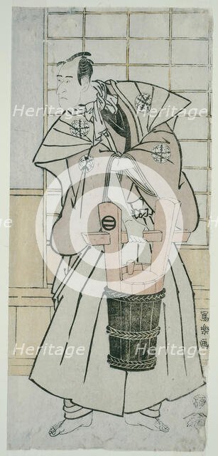 The Actoe Ichikawa Komazo llI as Nitta Yoshisada, Actually Oyamada Taro Takaie ..., 1794 (Kansei 6). Creator: Toshusai Sharaku.