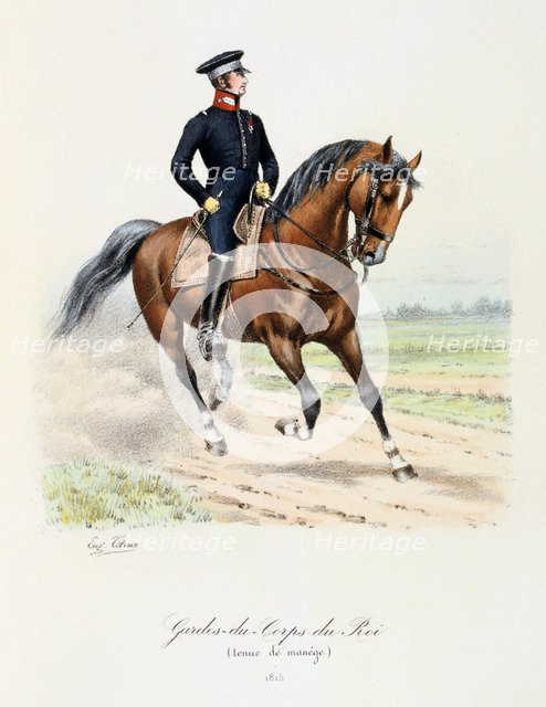 Gardes-du-Corps de Roi, tenue de manége,1815 Artist: Eugene Titeux