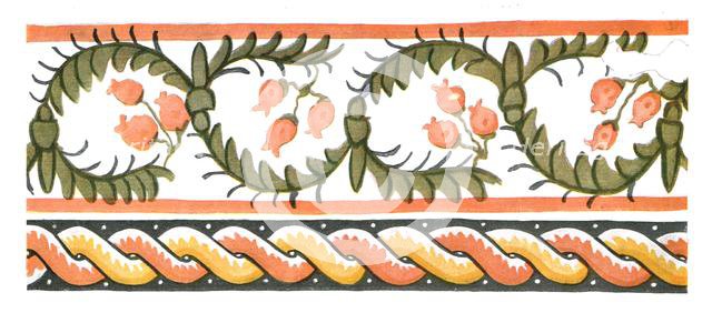 Mural paintings in the ruins of the Monastery of St Apollo at Bawit, Egypt, (1928). Creator: Unknown.