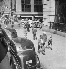 Fifth Avenue at 44th Street looking north, New York City, 1939. Creator: Dorothea Lange.
