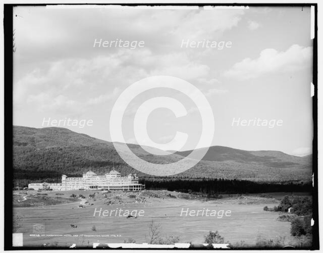 Mt. Mount Washington Hotel and Mt. Washington, White Mts., N.H., c1906. Creator: Unknown.