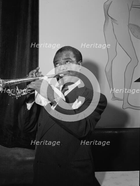 Portrait of Louis Armstrong, 1938. Creator: William Paul Gottlieb.