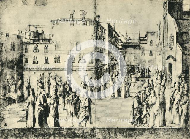 Procession in Venice, mid-late 15th century, (1943). Creator: Gentile Bellini.