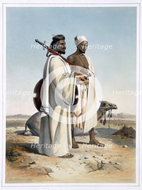 The Ababda, nomads of the eastern Thebaid Desert, 1848. Artist: Freeman