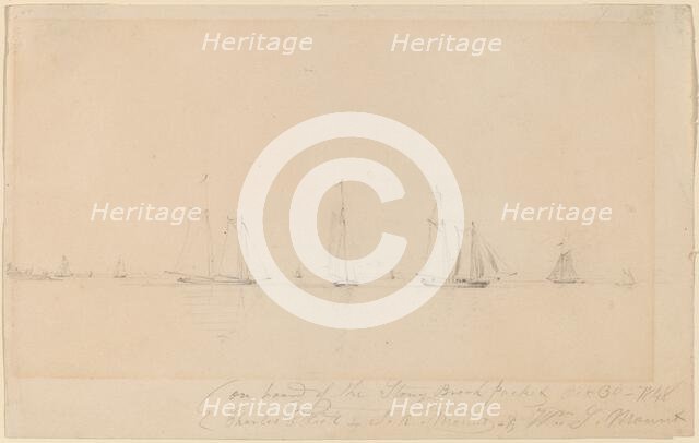On Board of the Stony Brook Packet, 1848. Creator: William Sidney Mount.