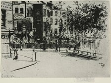 The Corner of Cheyne Walk, Chelsea, 1888–89. Creator: Theodore Roussel.