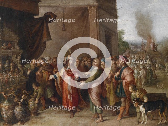 Croesus showing Solon his Treasures. Artist: Francken, Frans, the Younger (1581-1642)