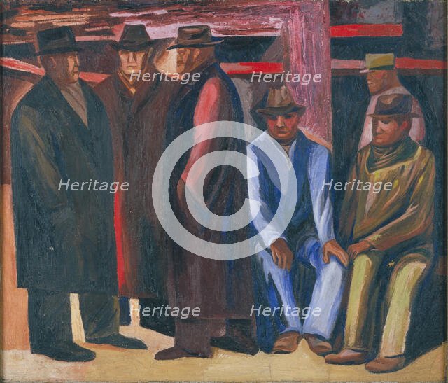 Subway. Workers (The Unemployed), 1929. Creator: Orozco, José Clemente (1883-1949).