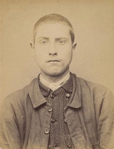 Haesig. Léon. 18 ans, né à St-Denis. Chaudronnier. Disposition du Préfet de Police. 14/4/94., 1894. Creator: Alphonse Bertillon.