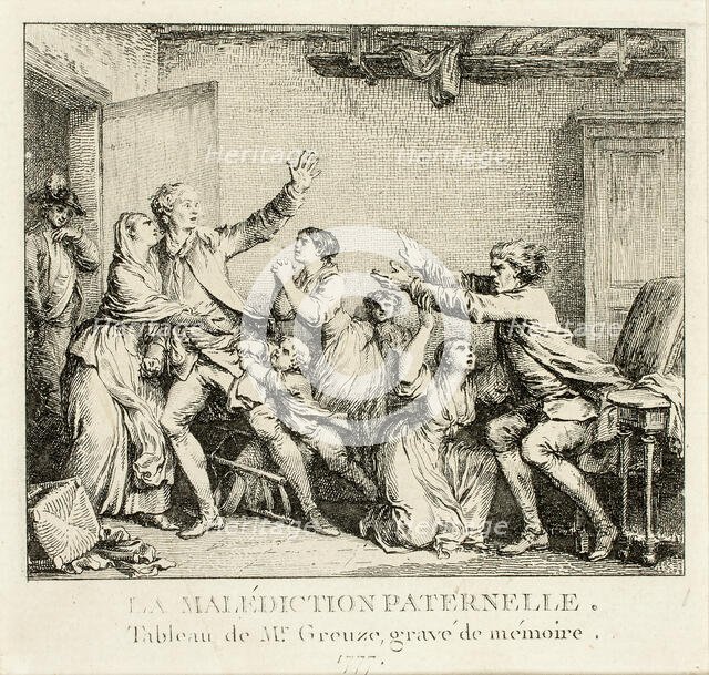 Paternal Curse, 1777-78. Creator: Jean-Michel Moreau.