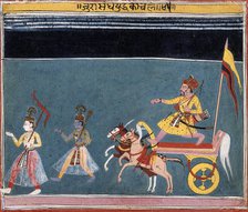 The March Against Jarasandha, Folio from a Bhagavata Purana..., 1st half of 17th century. Creator: Unknown.
