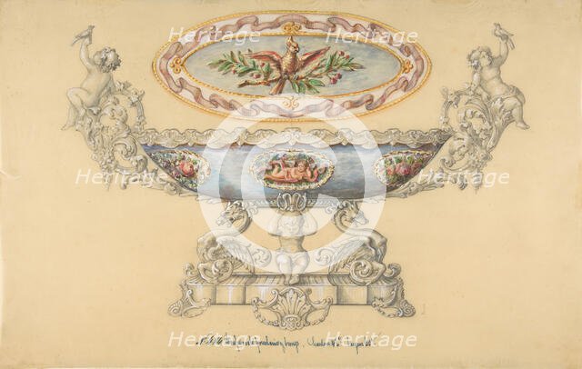 Design for a Porcelain Cup, 19th century. Creator: Anon.