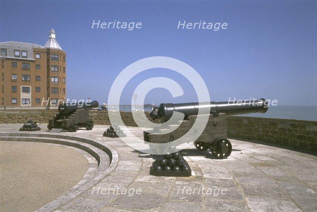 Cannon on the outer bastions of Deal Castle, Kent, 1997. Artist: J Bailey