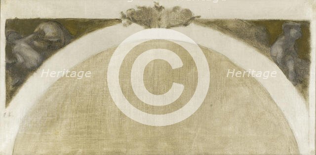 Esquisse pour le salon des Sciences de l'Hôtel de Ville de Paris : La Géographie...c.1889-1891. Creator: Eugene Carriere.