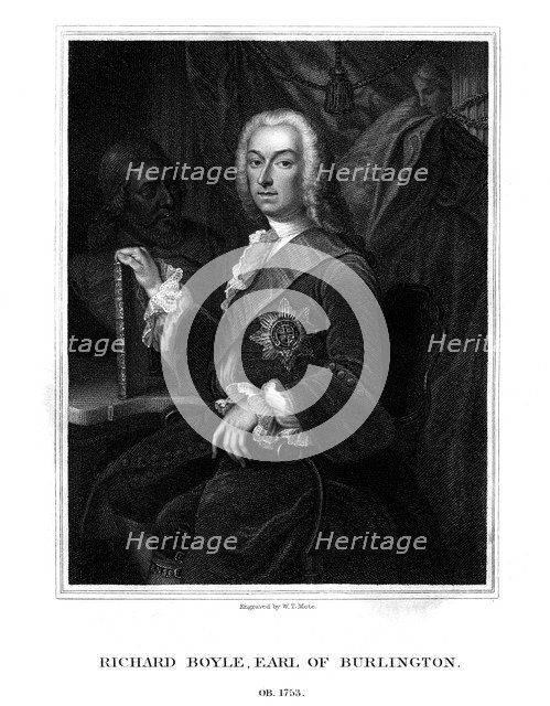 Richard Boyle, 3rd Earl of Burlington, English patron of the arts, (1831).Artist: WT Mote