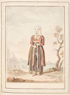 Married Woman of Procida, leaf from 'A Collection of Dresses by David Allan Mostly from Nature',1776 Creator: David Allan.