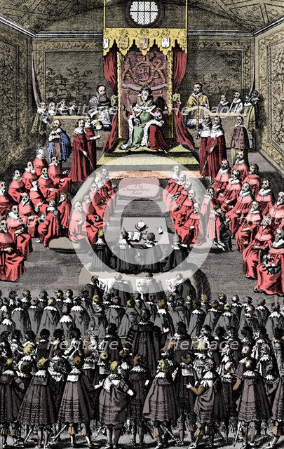 Queen Elizabeth I in Parliament, 16th century, (c1902-1905). Artist: Unknown.