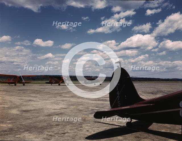 Civil Air Patrol Base, Bar Harbor, Maine, 1943. Creator: John Collier.