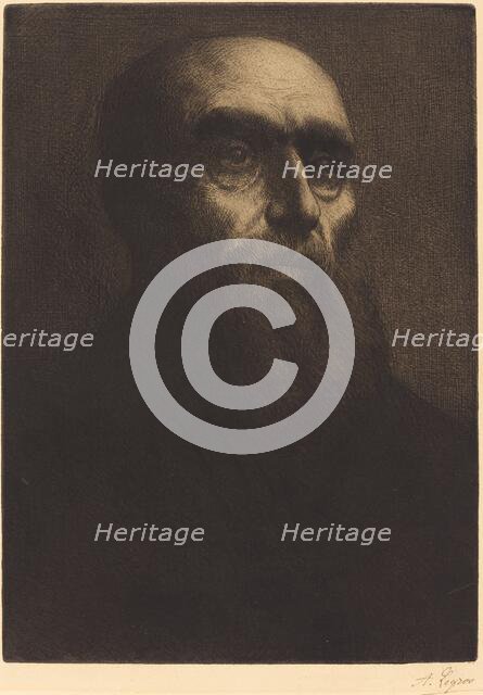 Head of a Man (Tete d'homme). Creator: Alphonse Legros.