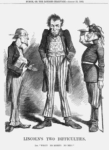 'Lincoln's Two Difficulties', 1862. Artist: Unknown