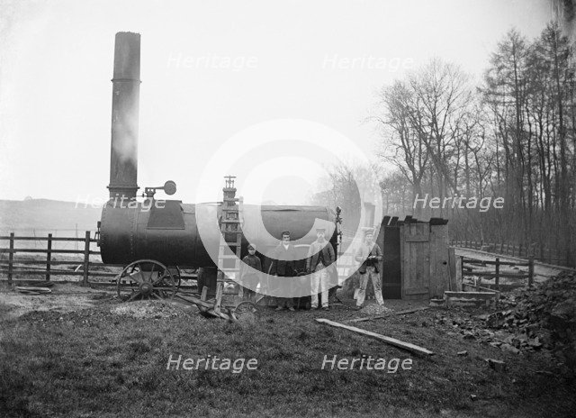 Construction workers on the Great Central Railway, Charwelton, Northamptonshire, 1900. Artist: Alfred Newton & Sons.