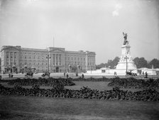 Buckingham Palace, viewed from St James's Park. London, c1911. Artist: Unknown
