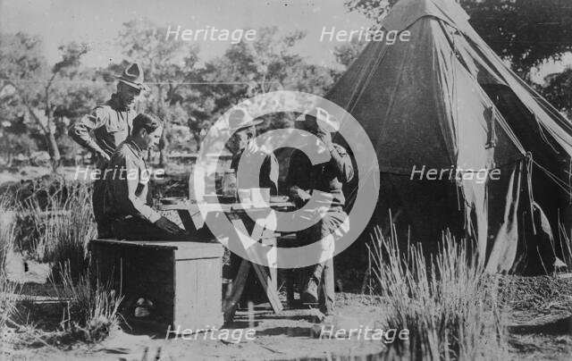 Officers' breakfast, Colonia Dublan, between c1915 and c1920. Creator: Bain News Service.