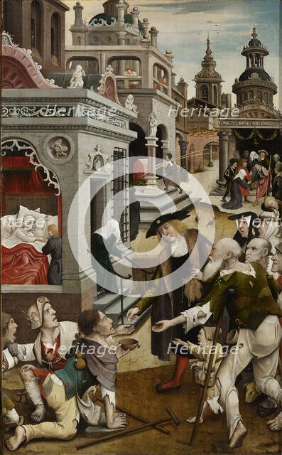 Scene from the life of Saint Roch, 1517. Creator: Orley, Everaert (Everard), van (c. 1490-1527).