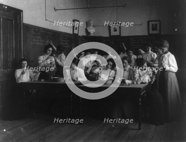 Science class, Normal school, (1899?). Creator: Frances Benjamin Johnston.