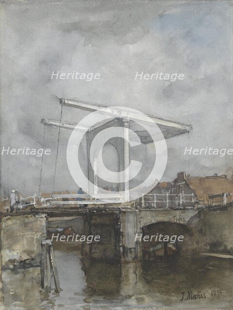 The Drawbridge, 1875. Creator: Jacob Henricus Maris.