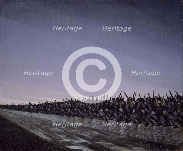 Column on the March, 1915. Creator: CRW Nevinson.