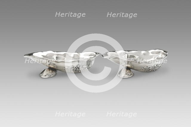 Pair of Shell-Shaped Dishes, 1887. Creator: Gorham Manufacturing Company.