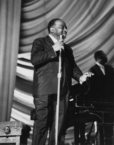 Count Basie on stage, 1960s. Creator: Brian Foskett.