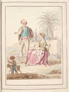 Neapolitan Family, leaf from 'A Collection of Dresses by David Allan Mostly from Nature', 1776. Creator: David Allan.