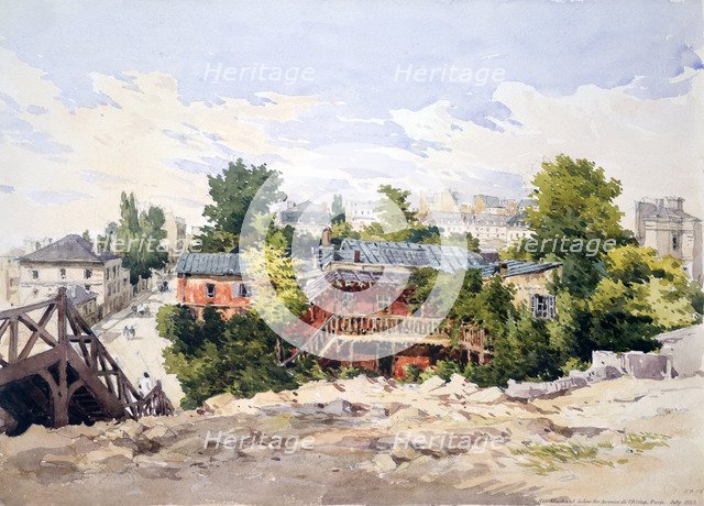 'Marboeuf Road below the Avenue de L'Alma, Paris', 1867. Artist: Charles Claude Pyne