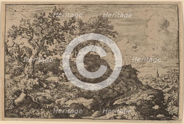 Two Peasants Seated on a Hill, probably c. 1645/1656. Creator: Allart van Everdingen.