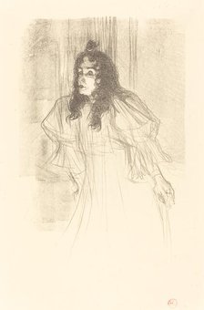 Miss May Belfort Bare-Headed (Miss May Belfort en cheveux), 1895. Creator: Henri de Toulouse-Lautrec.