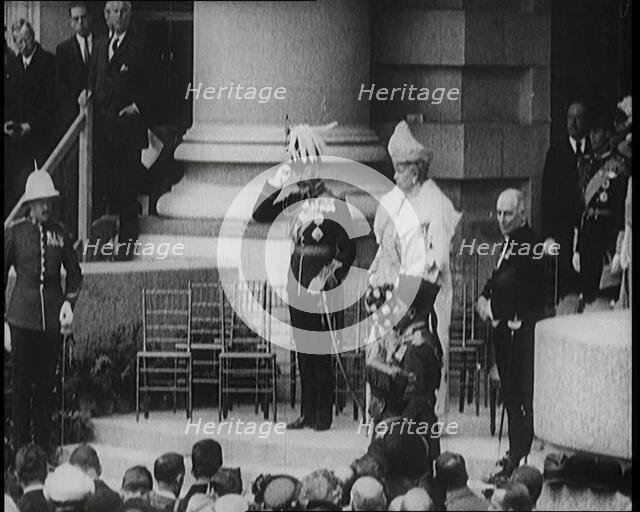 King George V and Queen Mary at a Formal Occasion, 1922. Creator: British Pathe Ltd.